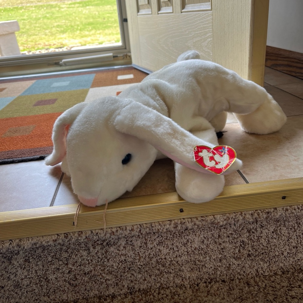 Ty White Bunny Retired Large Ears